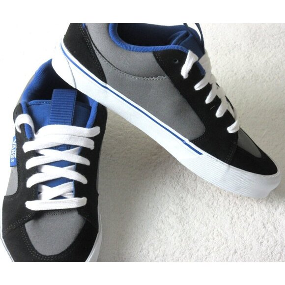 Vans Men\'s Chukka Push Black Pewter Grey Blue Canvas Suede shoes Sizes NIB